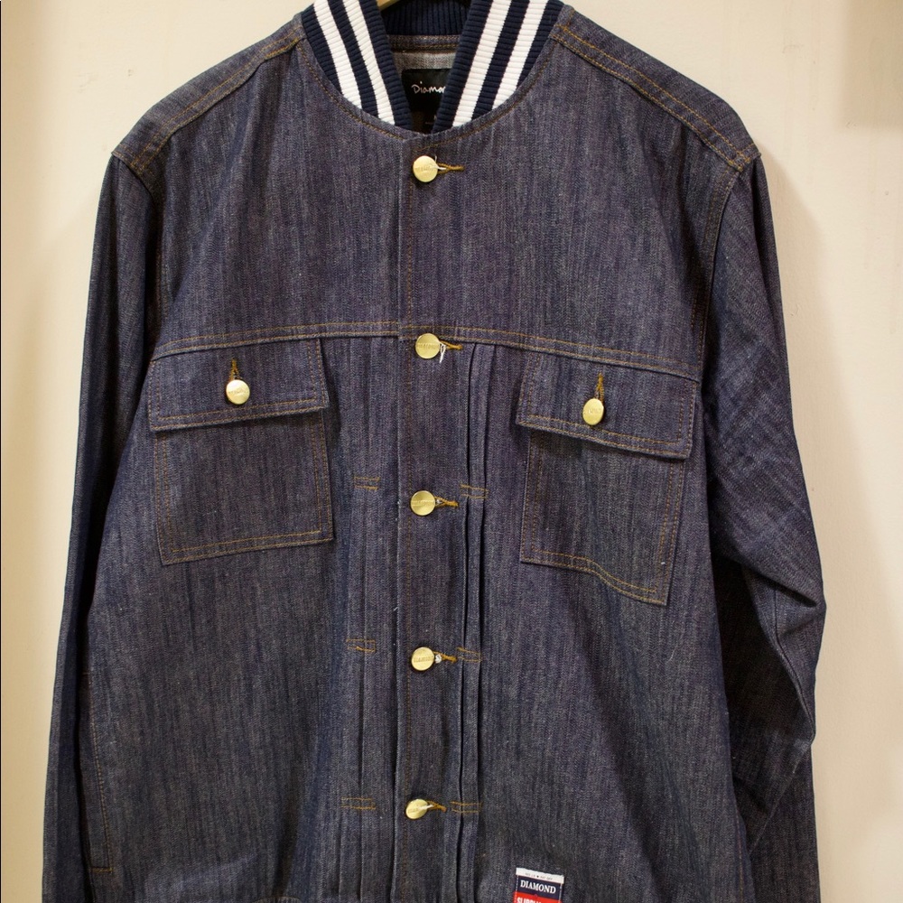 Diamond Supply Heavyweight Denim Jacket Raw Indigo